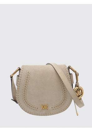 Michael Kors Suede Crossbody Bag with Flap and MK Logo