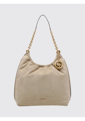 Michael Kors Indie Leather Shoulder Bag with Chain Handle and Logo Charm
