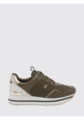 Michael Kors Raina Platform Sneakers in Monogram Canvas and Mesh with Platform Sole