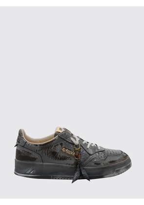 AUTRY Medalist Low Super Vintage Patent Leather Sneakers with Worn Effect