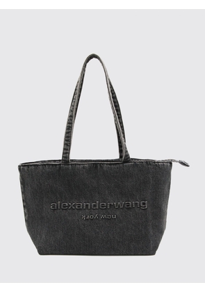 ALEXANDER WANG Large Cotton Denim Tote Bag with Embroidered Logo