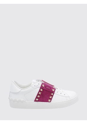 VALENTINO GARAVANI Rockstud Untitled Leather and Suede Sneakers with Iconic Studs