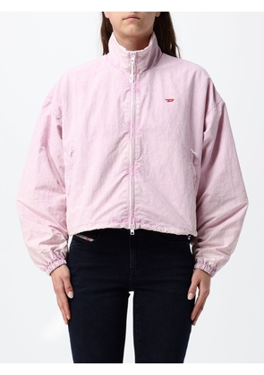 DIESEL G-Leamer Cropped Windbreaker Jacket with High Neck and Embroidered Logo