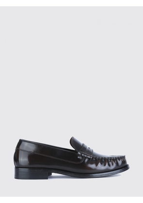 ALOHAS Rivet Brushed Leather Loafers with Strap