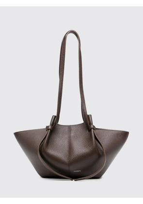 YUZEFI Medium Mochi Grained Leather Shoulder Bag with Double Handle