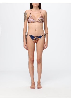 ZIMMERMANN Two-Piece Triangle Bikini Set with Abstract Print and Tie Fastenings