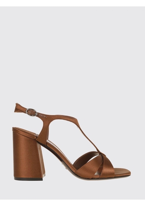 JIMMY CHOO Kesia High Square-Heeled Satin Sandals with Ankle Strap