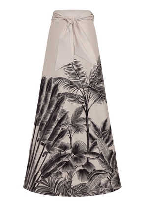 Andres Otalora Ayoka Printed Stretch-Cotton Maxi Skirt - Moda Operandi