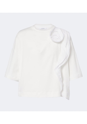 Max Mara Floral-applique cotton jersey T-shirt