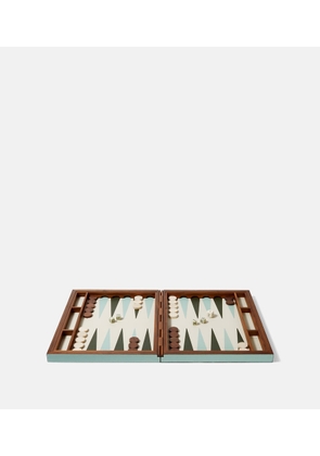 Giobagnara Leather and wooden backgammon set