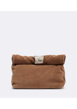 Staud Puff Small suede clutch