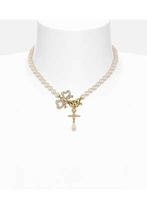 Vivienne Westwood Rigoberta Pearl Necklace Gold-white-crystal-creamrose-pearl Gold-white-crystal-creamrose-pearl Women