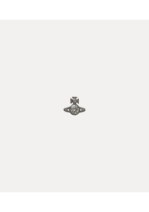 Vivienne Westwood Man. London Orb Single Stud Ruthenium-grey-cz Ruthenium-grey-cz Men