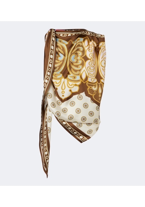 La DoubleJ Full-On printed silk twill top