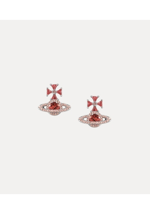 Vivienne Westwood Mila Earrings Platinum-garnet-cz Platinum-garnet-cz Women