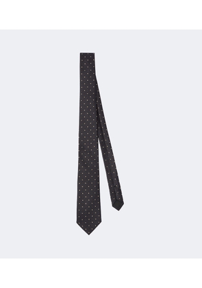 Saint Laurent Polka-dot silk jacquard tie