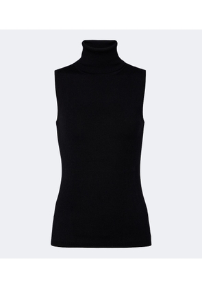 Jardin des Orangers Ribbed-knit virgin wool turtleneck top