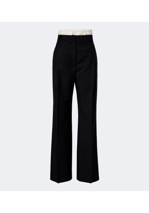 Rohe Wool and mohair wide-leg pants