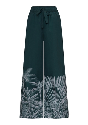 Andres Otalora Tamu Mia Printed Crepe De Chine Wide-Leg Pants - Moda Operandi