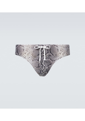 Tom Ford Snake-print swim briefs