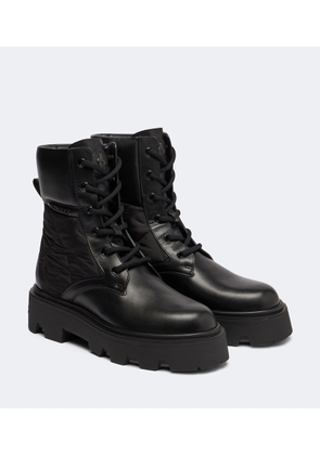 Moncler Aurea leather ankle boots