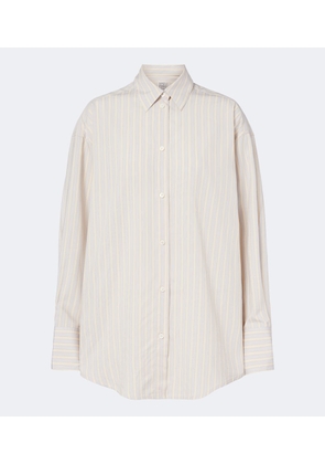 Toteme Striped oversized poplin shirt