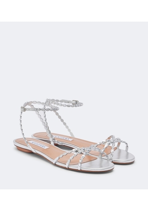 Aquazzura Love Struck embellished leather sandals