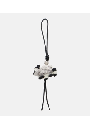 Loewe Racoon leather-trimmed bag charm