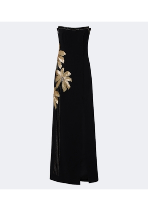 Costarellos Terrin embellished crepe gown