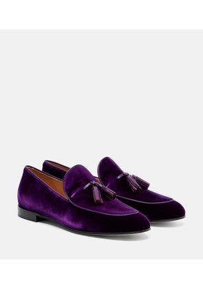 Gianvito Rossi Tasseled velvet loafers