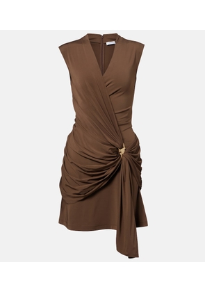 Ferragamo Draped gathered jersey minidress
