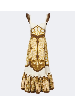 La DoubleJ Gingerbread cotton-blend midi dress