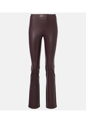 Stouls JP Long flared leather leggings