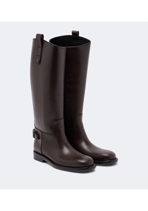 Burberry Cavalier leather knee-high boots