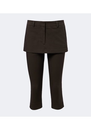 Acne Studios Layered cotton capri pants