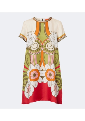 La DoubleJ Mini Swing printed silk minidress