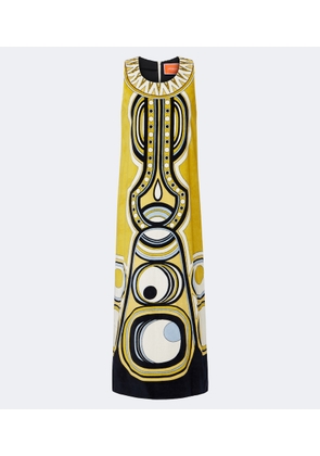 La DoubleJ Totem printed cotton midi dress