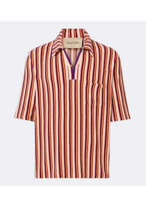 Valentino Striped terry polo shirt