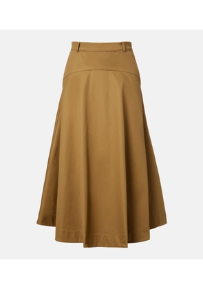Balenciaga Cotton twill midi skirt