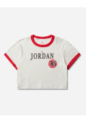 Women s Basketball Word Ringer T-Shirt Sail / Track Red