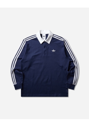 Men s 3-Stripes Rugby Longsleeve Polo Night Indigo