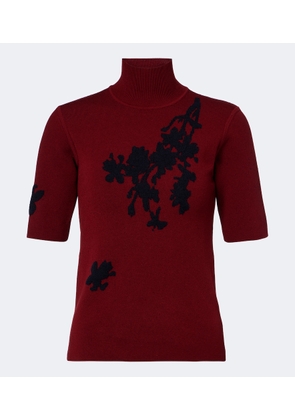 Erdem Floral jacquard turtleneck sweater