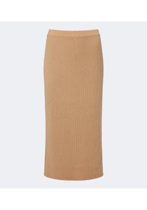 Jardin des Orangers Virgin wool and cashmere midi skirt