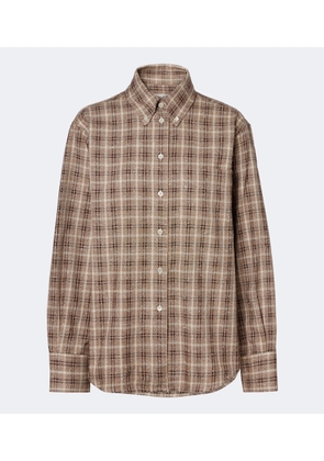 Rohe Checked boucle cotton and silk-blend overshirt