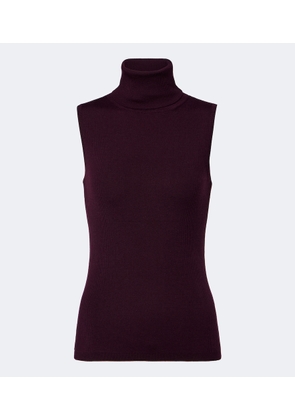 Jardin des Orangers Ribbed-knit virgin wool turtleneck top