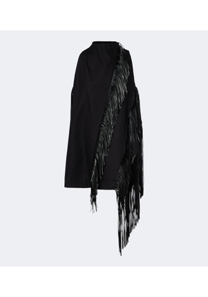 Sportmax Fringed halterneck cotton top