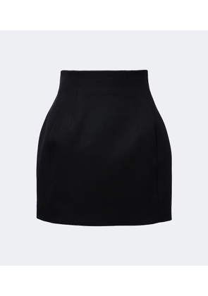 Mugler High-rise wool miniskirt