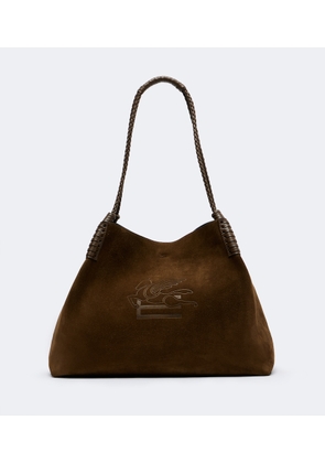 Etro Libra Large suede tote bag