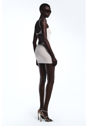 REVOLVE LOS ANGELES Chanthal Knit Mini Dress in Beige - Beige. Size L (also in XS, S, M, XL).