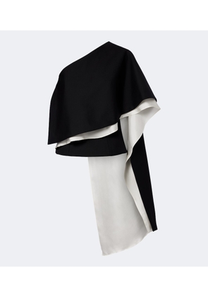 Rohe One-shoulder caped wool-blend top